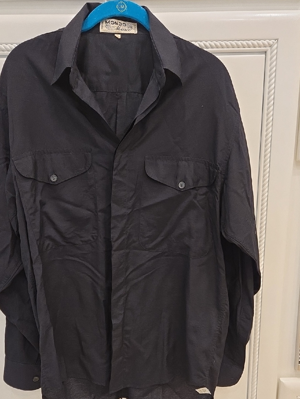 Mondo Milano Men's Black Lightweight Shirt Jacket